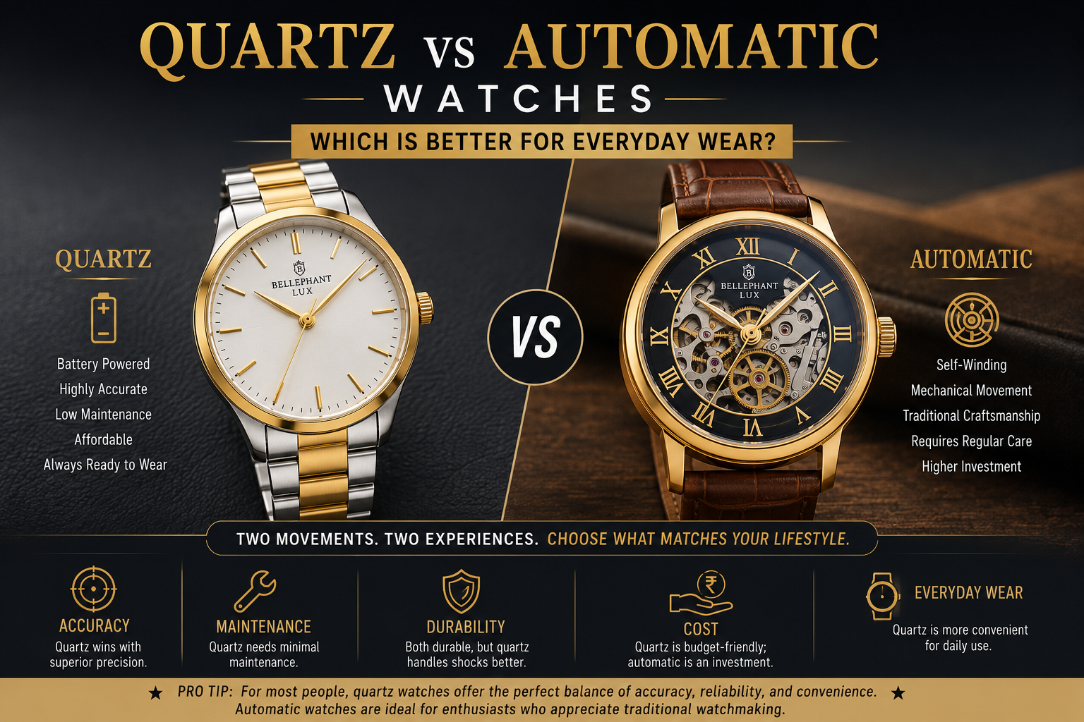 Quartz vs Automatic Watches
