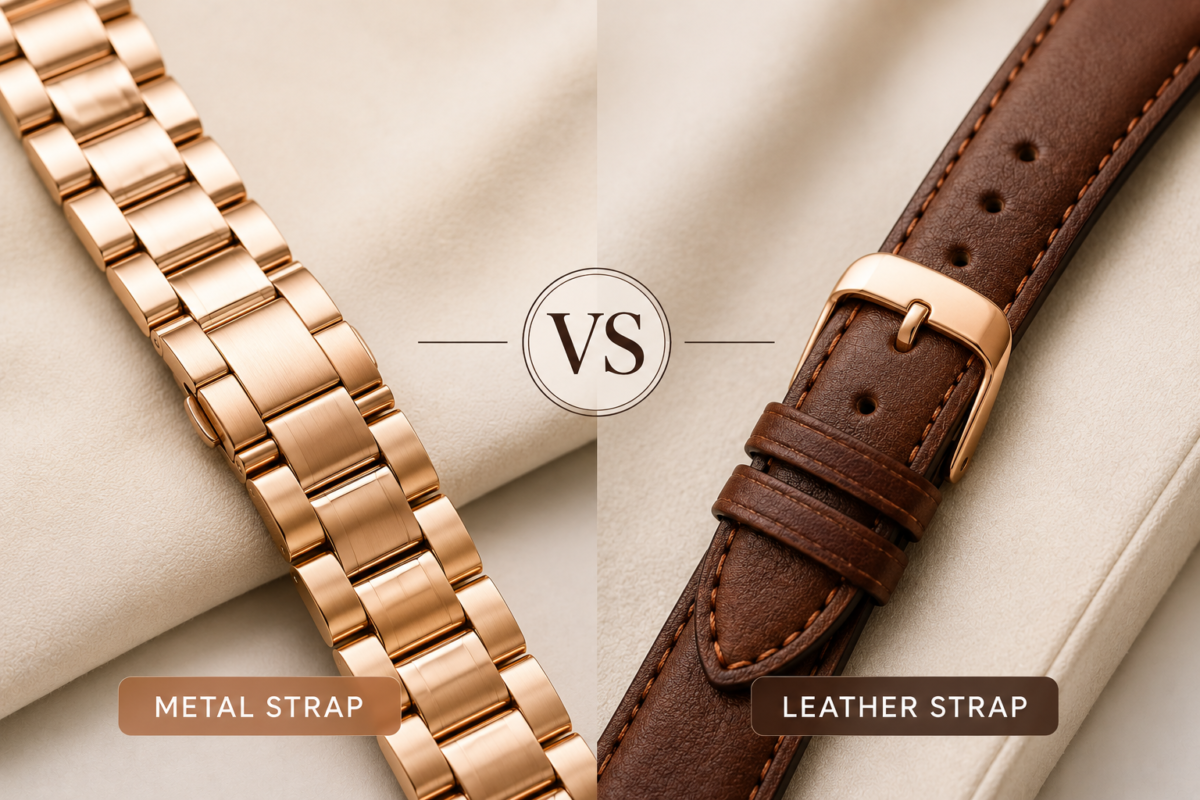 Metal Strap vs Leather Strap Watches